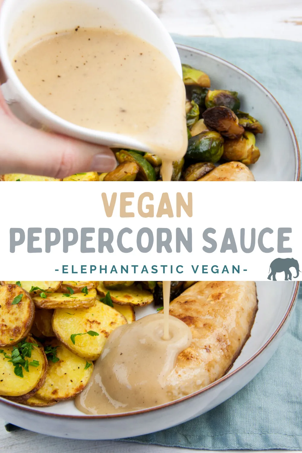 Vegan Peppercorn Sauce Elephantastic Vegan