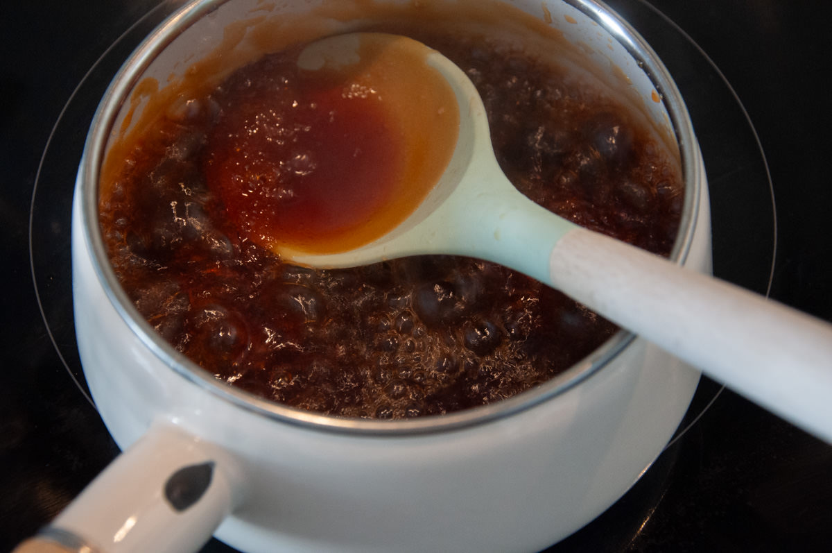 salted caramel in pot