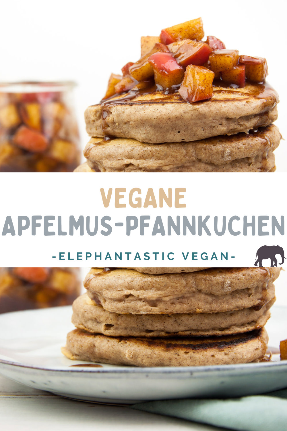 Vegane Apfelmus-Pfannkuchen