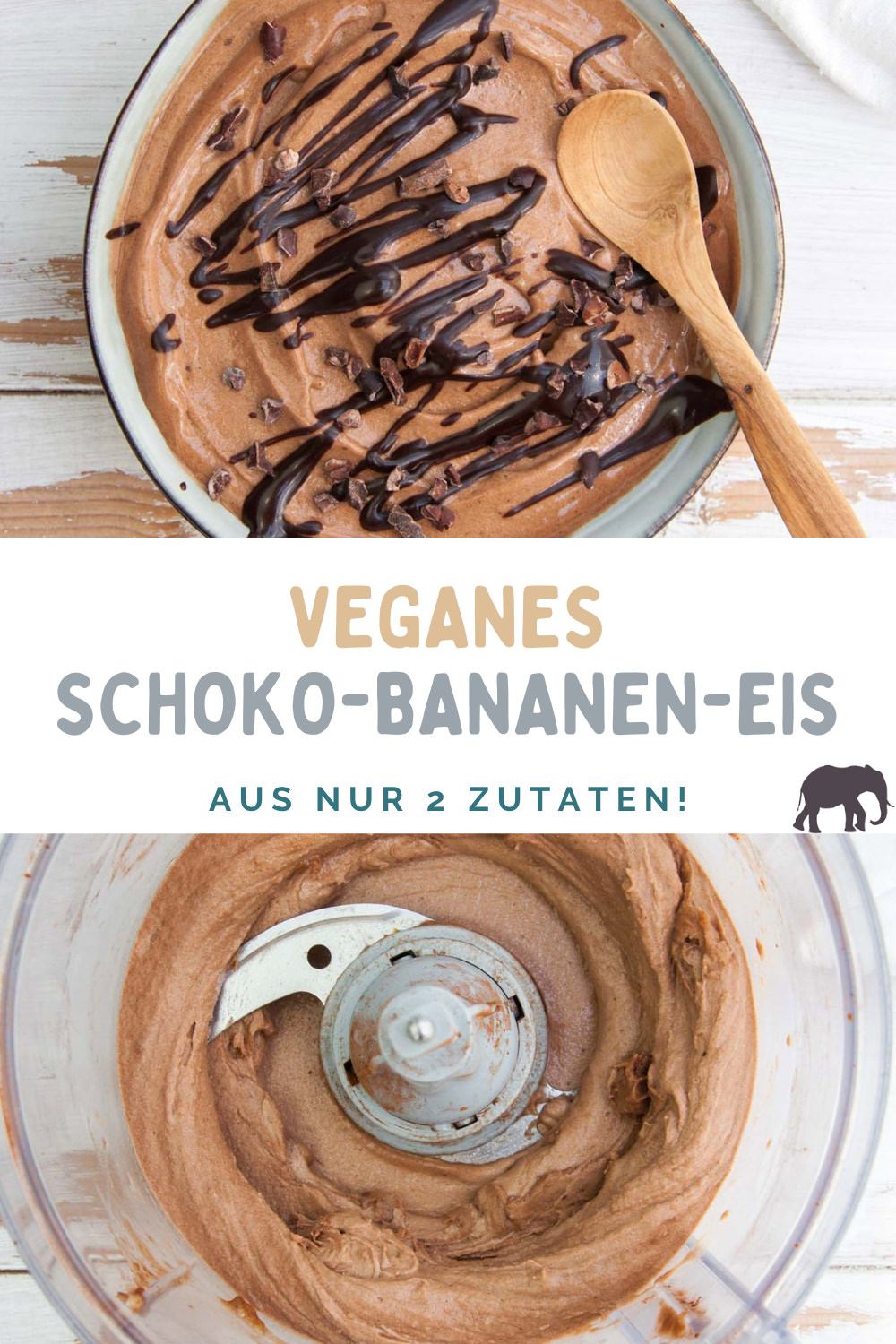 Veganes Schoko-Bananen-Eis aus nur 2 Zutaten